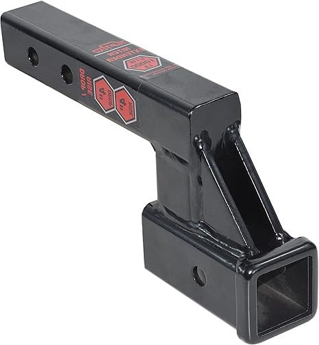 TOPTOW 64122 2-inch Receiver Trailer Hitch Extension Riser with 4.25-inch Rise/Drop, 7" & 9" Extender, 2-inch Solid Shank, 10000lbs Towing Capacity, Anti-Rattle Bolt