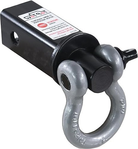 TOPTOW 63170G Trailer Recovery Shackle Tow Hitch (Capacity 10000lbs) fits for 2 inch Receiver 360 Rotate, with 3/4 inch D Shackle